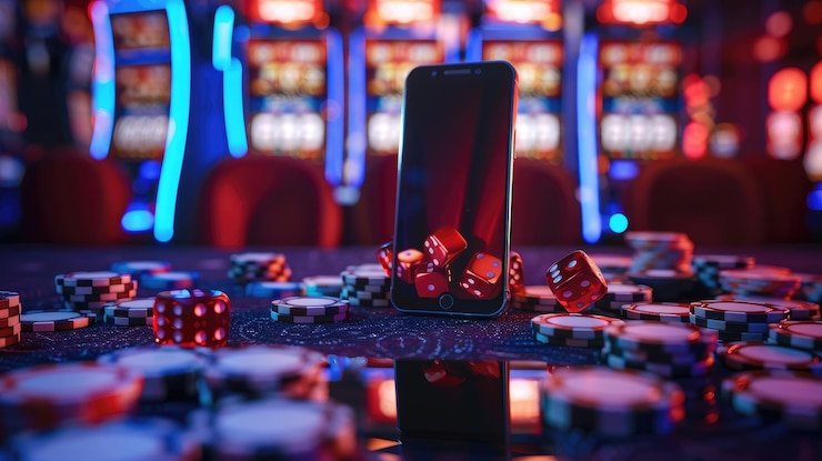 Antarmuka permainan Lucky Neko di slot bola menampilkan lima gulungan dengan simbol kucing keberuntungan